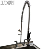 Double Bowl, Left Hand Drainer Catering Sink