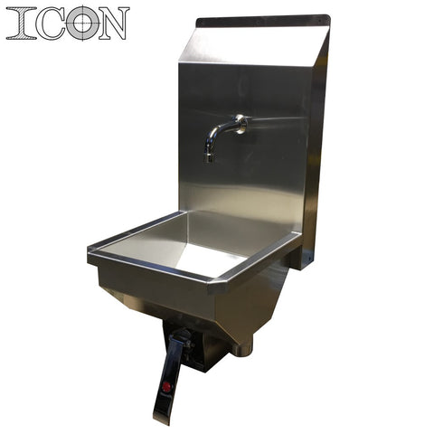 Single-Station (Slimline) Knee-Lever Operated Stainless Steel Sink